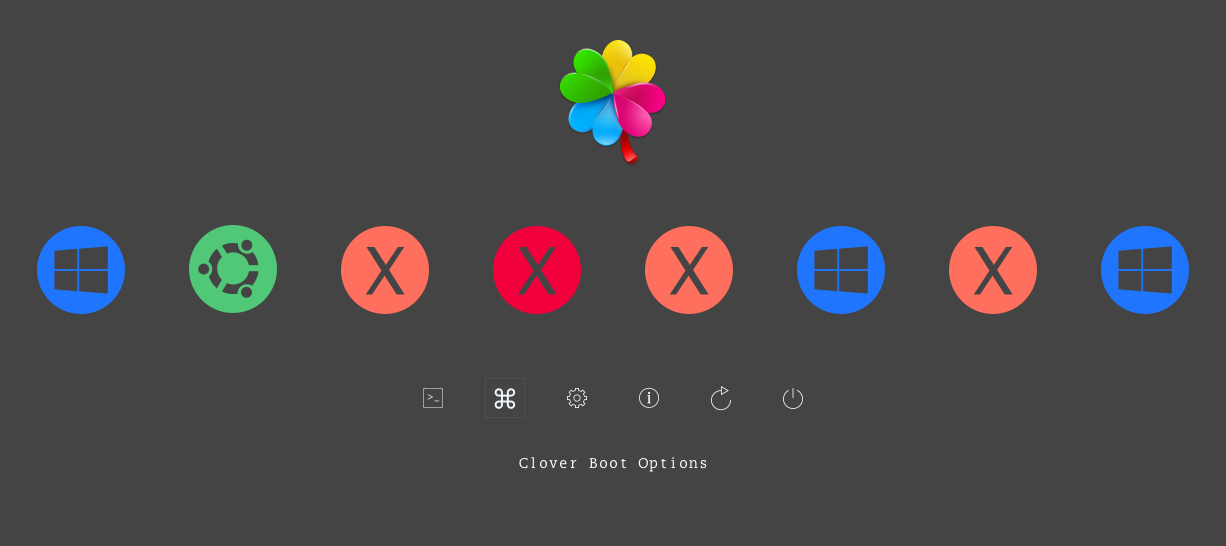 clover boot options